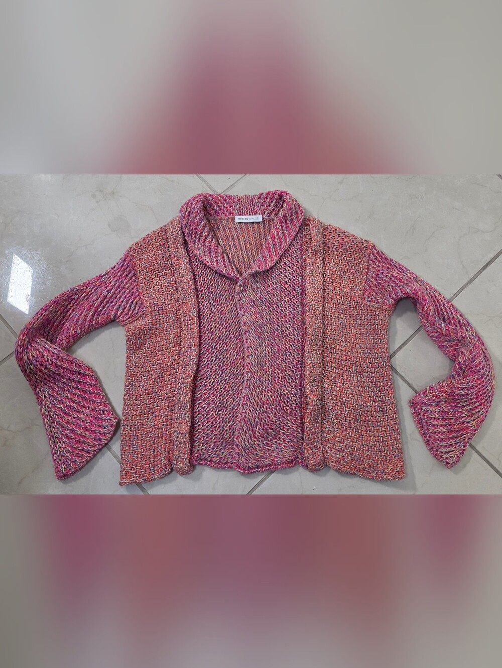 See by Chloé Cardigan US 4 M Pink Boho Luxe Maximalist Artsy Y2K Festival - Picture 4 of 13